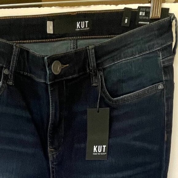 KUT From The Kloth Mia High Rise Toothpick Skinny Jean Womens 8 Blue Denim - Picture 7 of 9
